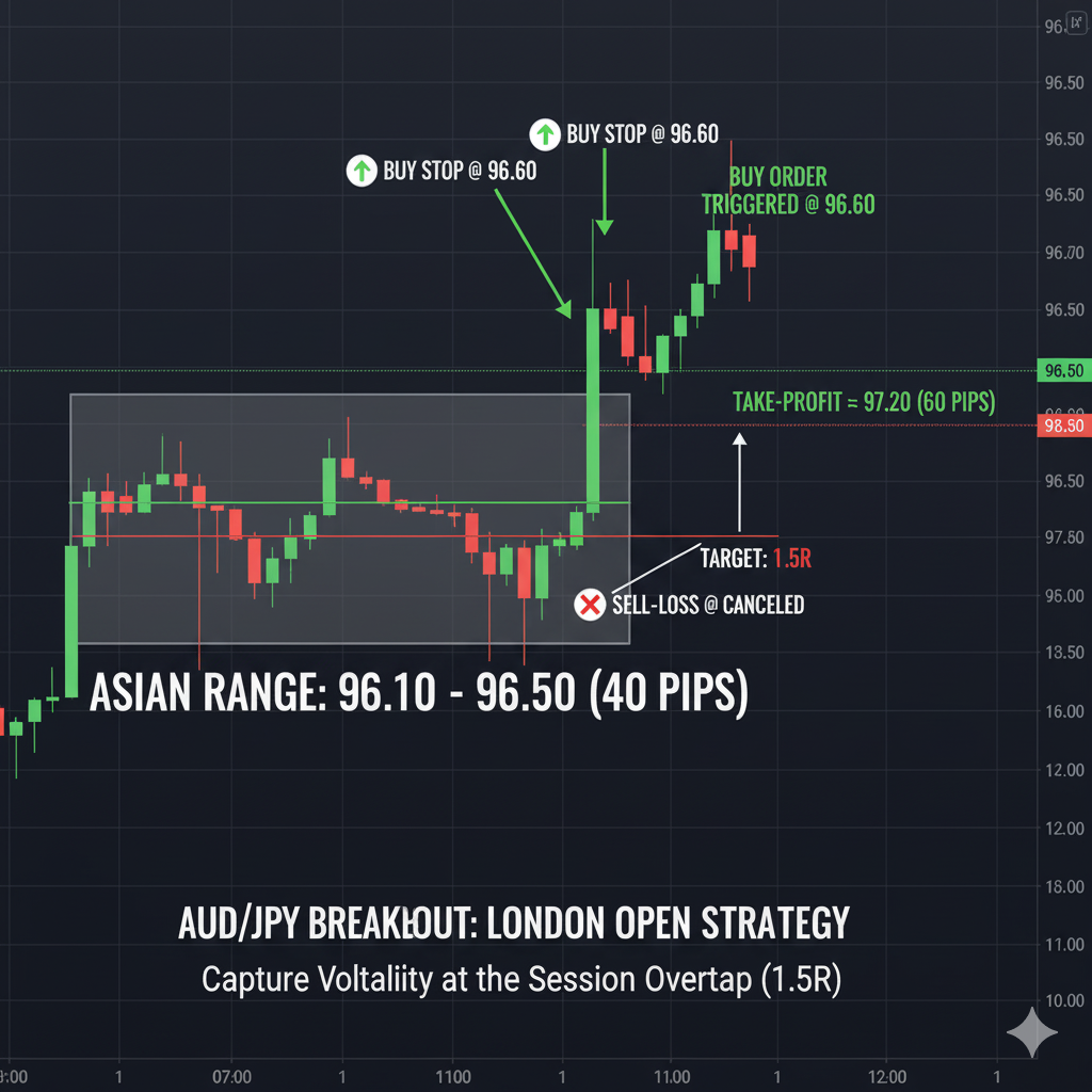 Asian range breakout trading session